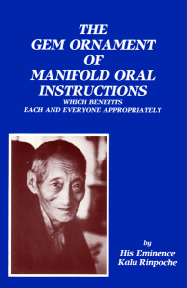 (image for) Gem Ornament of Oral Instructions by Kalu Rinpoche (PDF)